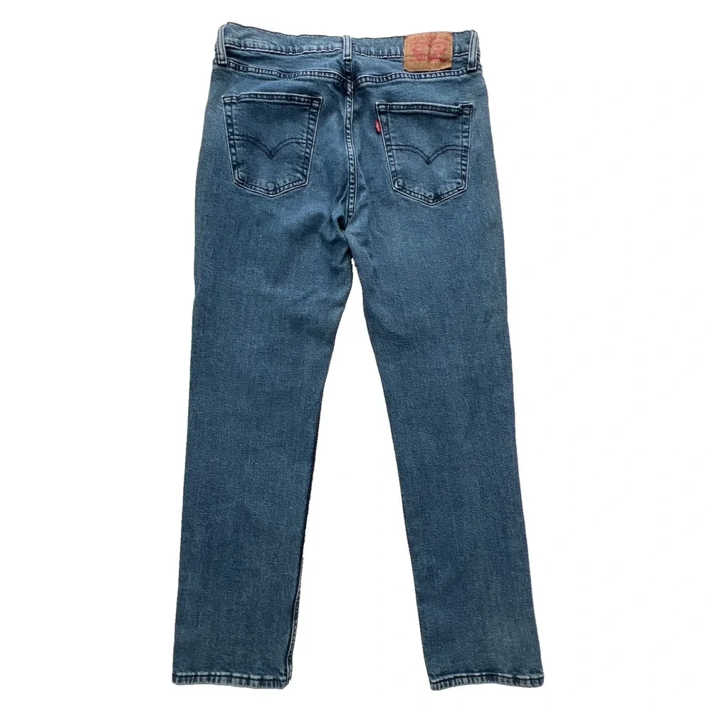 Levis Jeans 34x30 511 Slim Fit Mens Medium Wash Blue Distressed Classic Denim